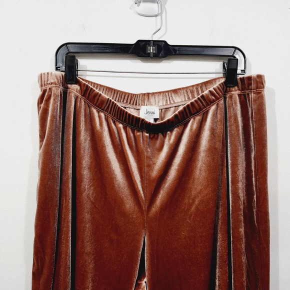 Jenni Velvet Lounge Jogger Pants in Mauve Women's Size XXL Elastic Waist Stretch - Picture 9 of 14